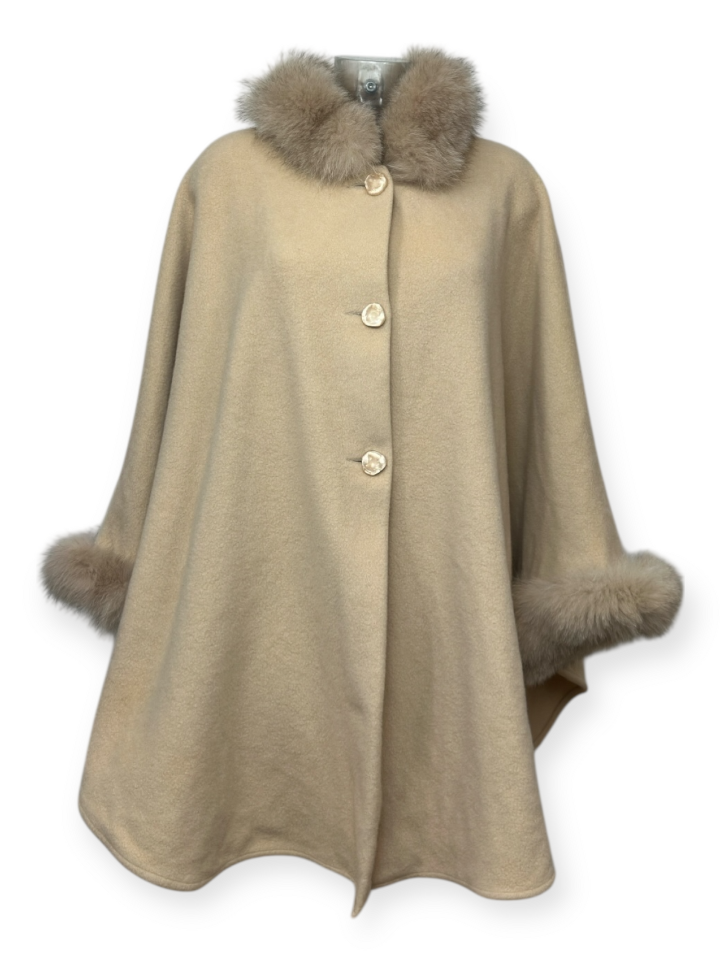 Sélection Paris Bonheur - Beldam Paris- Cape 90 col fourrure - Made in France