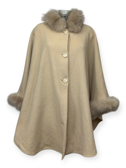 Sélection Paris Bonheur - Beldam Paris- Cape 90 col fourrure - Made in France