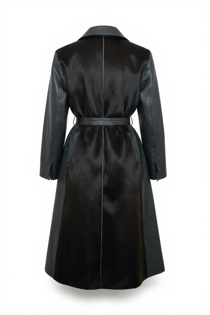 Sélection Paris Bonheur - Manteau Cuir  - Marron - Années 70